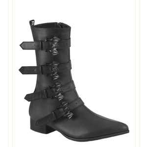 Demonia Warlock Bat Buckle Boots